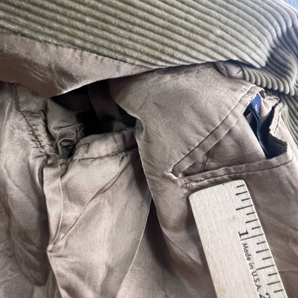 Stafford Corduroy Blazer Jacket Mens Size 44S Tan Beige 2 Button Sport Coat VTG - Picture 5 of 14